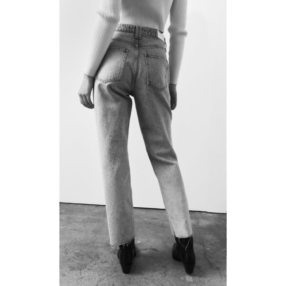 Zara High Rise Straight Leg Jeans - Picture 16 of 16
